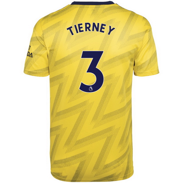 Camiseta Arsenal NO.3 Tierney 2ª Kit 2019 2020 Amarillo